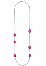 Load image into Gallery viewer, NIB $599 Atelier Swarovski Moselle Long Necklace Strandage Fuchsia Pink 5414048