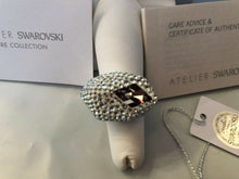 Load image into Gallery viewer, NIB$299 Atelier Swarovski Core Collection Moselle Inset Ring Light Blue 52 55 58