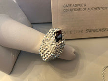 Load image into Gallery viewer, NIB$299 Atelier Swarovski Core Collection Moselle Inset Ring Light Blue 52 55 58