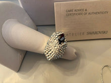 Load image into Gallery viewer, NIB$299 Atelier Swarovski Core Collection Moselle Inset Ring Light Blue 52 55 58