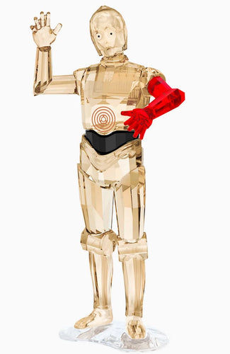 New in Box Swarovski Disney Figurine Star Wars C-3PO Red Arm #5290214