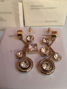 NIB $299 Atelier Swarovski by Peter Pilotto Arbol Pierced Earrings #5263490