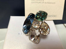 Load image into Gallery viewer, NIB$349 Atelier Swarovski Nevola Cocktail Ring Blue Size 55/US 7/M #5229466