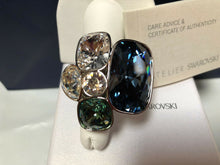 Load image into Gallery viewer, NIB$349 Atelier Swarovski Nevola Cocktail Ring Blue Size 55/US 7/M #5229466