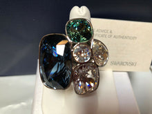 Load image into Gallery viewer, NIB$349 Atelier Swarovski Nevola Cocktail Ring Blue Size 55/US 7/M #5229466