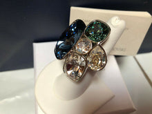 Load image into Gallery viewer, NIB$349 Atelier Swarovski Nevola Cocktail Ring Blue Size 55/US 7/M #5229466