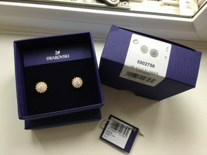 Authentic New in Box $89 Swarovski Pierced Stud Flower Earrings #5502756