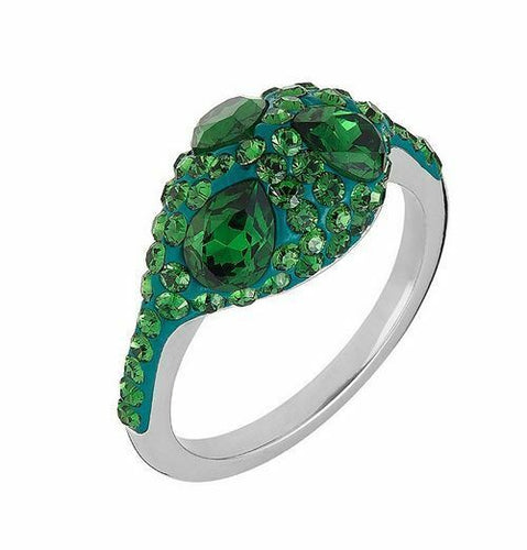 NIB $149 Atelier Swarovski Core Collection Moselle Stacking Ring Green 52 55 58