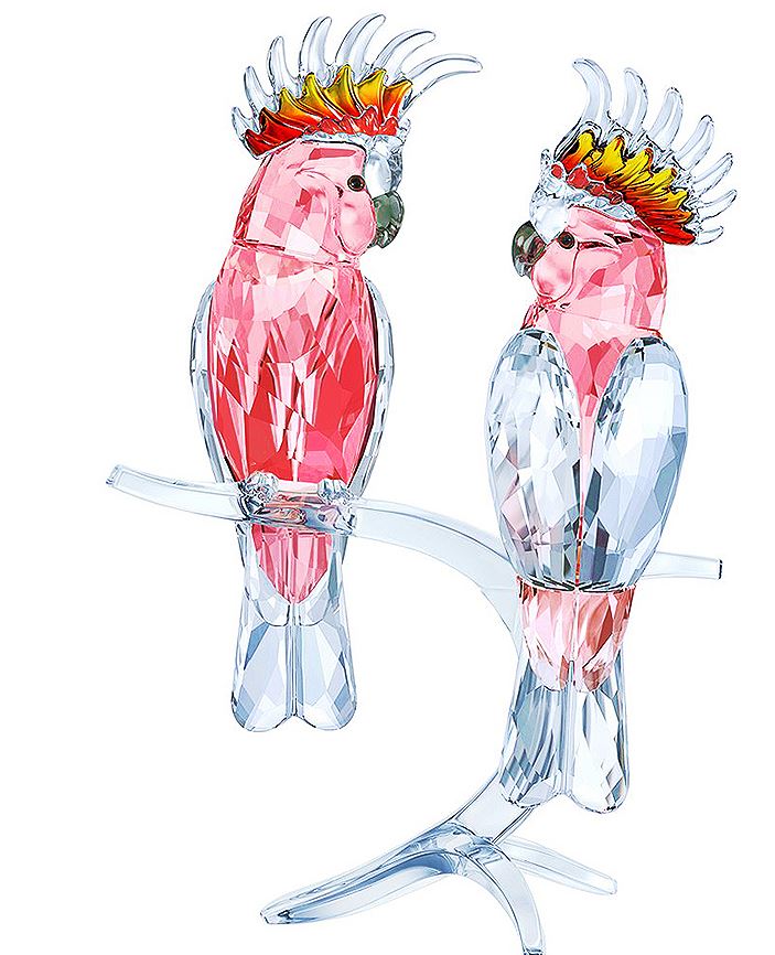 Authentic New in Box $869 Swarovski Pink Cockatoos Bird Pair #5244651